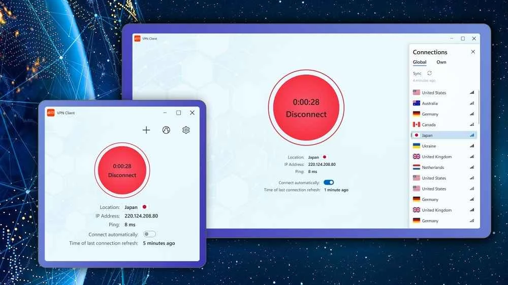 VPN Client — kuvakaappaus 5